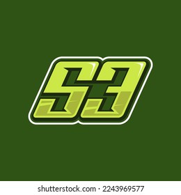 Best Racing number logo design vector