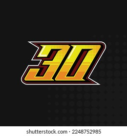 Best Racing number logo design vector