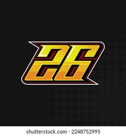 Best Racing number logo design vector
