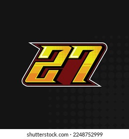 Best Racing number logo design vector
