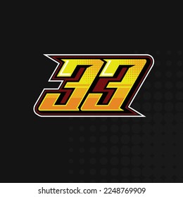 Best Racing number logo design vector
