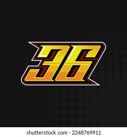 Best Racing number logo design vector
