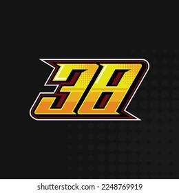 Best Racing number logo design vecto