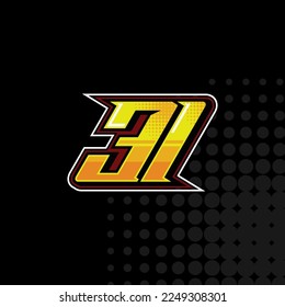 Best Racing number logo design vector