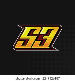 Best Racing number logo design vector
