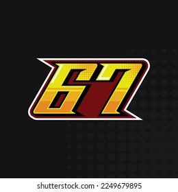 Mejor vector de diseño de logotipo de número de carreras