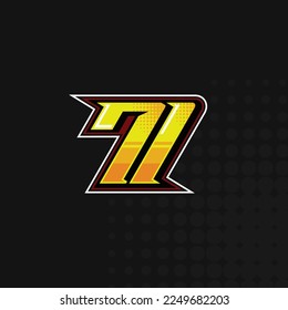 Best Racing number logo design vector