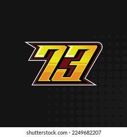 Best Racing number logo design vector
