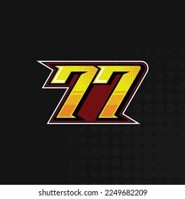 Best Racing number logo design vector