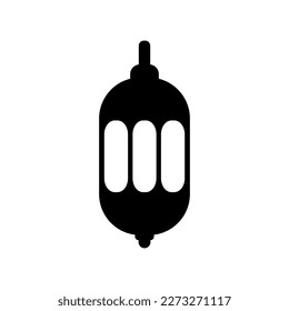 Die beste Ramadan Islamic Lantern schwarz Symbol, Vektorgrafik im trendigen Stil. Bearbeitbare grafische Ressourcen für viele Zwecke.