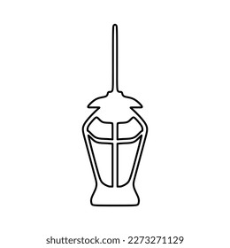 The best Ramadan Lantern in outline icon, vector illustration in trendy style. Editable graphic resources for many purposes.