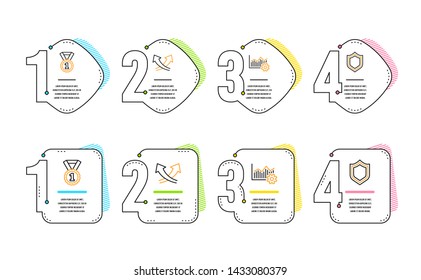 Best rank, Intersection arrows and Operational excellence icons simple set. Security sign. Success medal, Exchange, Corporate business. Protection shield. Business set. Infographic timeline. Vector