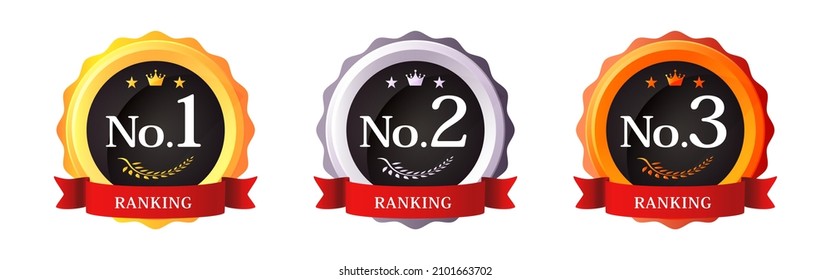 Best, Ranking, Crown, Laurel Vector Icon Illustration Material