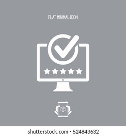 Best rating computer - Flat minimal icon