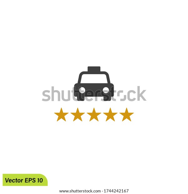 best rating taxi icon in trendy flat design, vector\
illustration eps 10