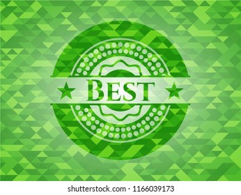 Best realistic green mosaic emblem