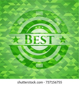 Best realistic green mosaic emblem