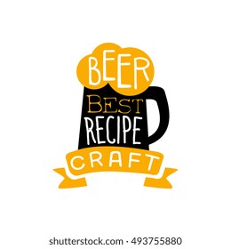 Best Recipe Beer Logo Design Template