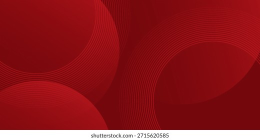 Mejor fondo de círculo rojo con Formas dinámicas Vector de composición abstracto arte simple