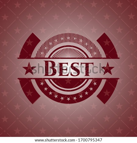 Best red emblem. Vintage. Vector Illustration. Detailed.