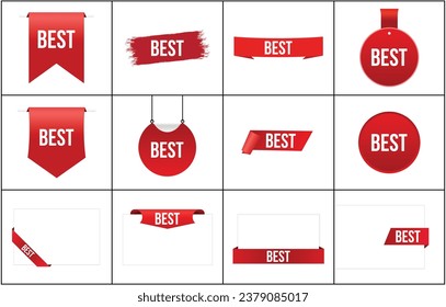 mejor ilustración de banner vector rojo aislado en fondo blanco