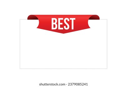 mejor ilustración de banner vector rojo aislado en fondo blanco