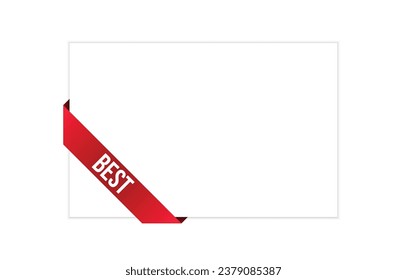 best red vector banner illustration isolated on white background