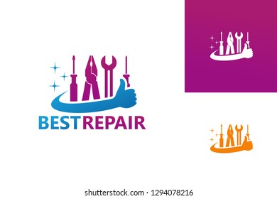 Best Repair Logo Template Design Vector, Emblem, Design Concept, Creative Symbol, Icon