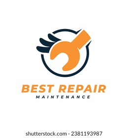 Best repair and maintenance logo design concept