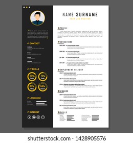 Best Resume Template Design Vector