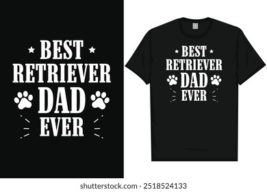 Mejor papá recuperador nunca perros tipografía diseño de la camiseta