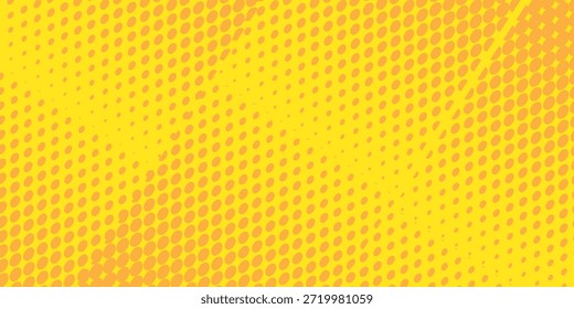 Melhor Retro quadrinhos amarelo fundo raster gradiente de meio-tom stock vetor premium