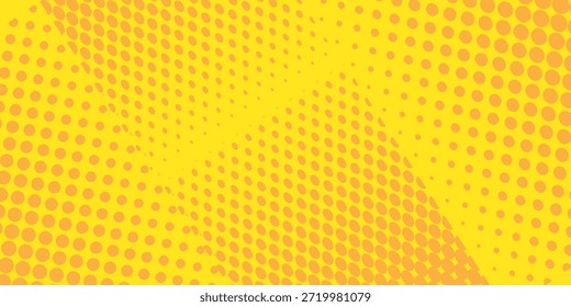 Mejor Retro cómic fondo amarillo ráster gradiente medio tono stock Vector premium