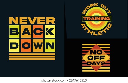 best retro typography t shirt design for gym and fitness lover.