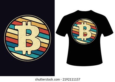 Best retro vintage bitcoin btc cryptocurrency tshirt design shutterstock