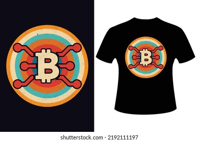 Best retro vintage bitcoin btc cryptocurrency tshirt design shutterstock