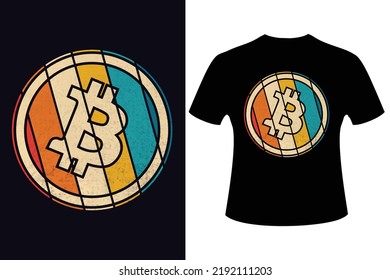 Best retro vintage bitcoin btc cryptocurrency tshirt design shutterstock