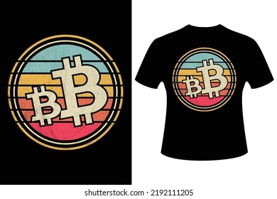 Best retro vintage bitcoin btc cryptocurrency tshirt design shutterstock