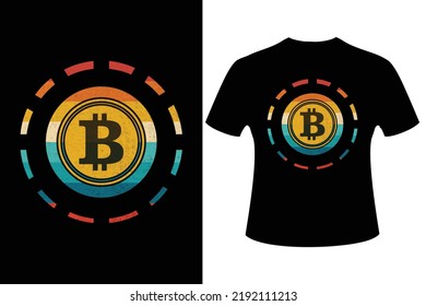 Best retro vintage bitcoin btc cryptocurrency tshirt design shutterstock