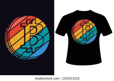 Best retro vintage bitcoin btc cryptocurrency tshirt design shutterstock