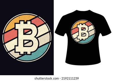 Best retro vintage bitcoin btc cryptocurrency tshirt design shutterstock