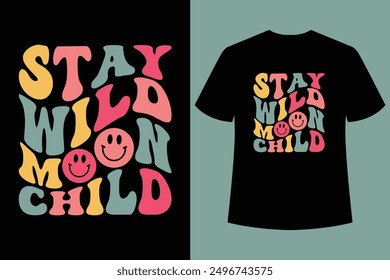 Best Retro Wavy Groovy Hippy T Shirt Design