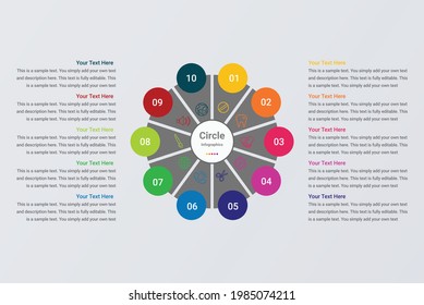 Best ring infographics can be used for workflow vector image 10