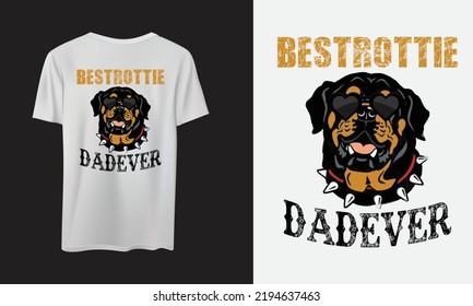 Best rottweiler dad ever t-shirt design