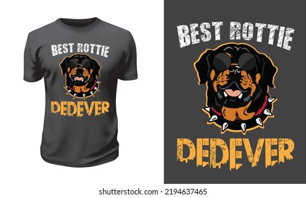 Best rottweiler dad ever t-shirt design