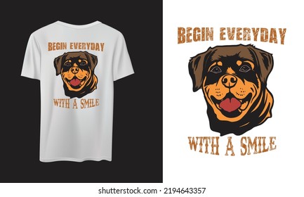Best rottweiler dad ever t-shirt design