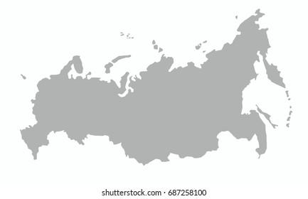 Best Russia Country Map Outline Vector