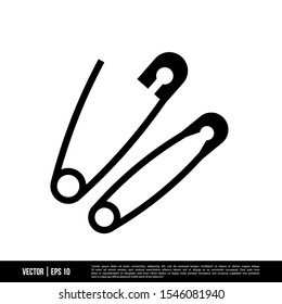 The best Safety Pin icon vector, illustration logo template in trendy style. Suitable for many purposes.
