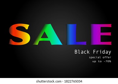 Best sale banner for black friday. Original poster for discount.