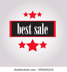 Best sale banner. Original poster for discount. Bright abstract background with text. Vector illustration.